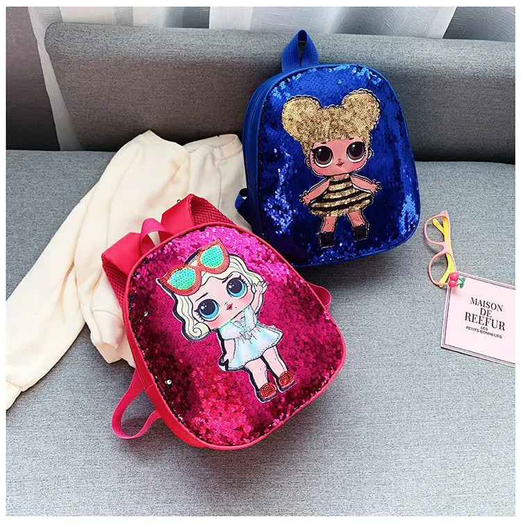 Reversible Sequin Doll Backpack - Princess Fashion (Ages 3-6)