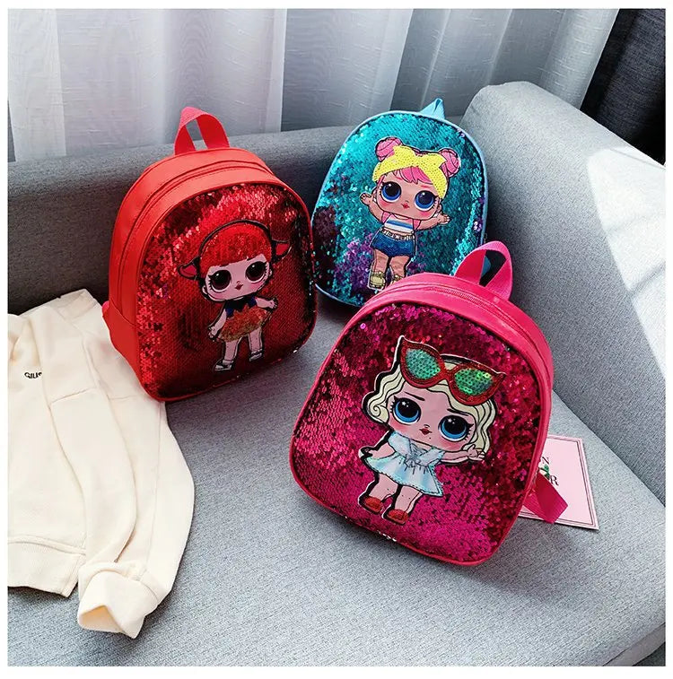 Reversible Sequin Doll Backpack - Princess Fashion (Ages 3-6)