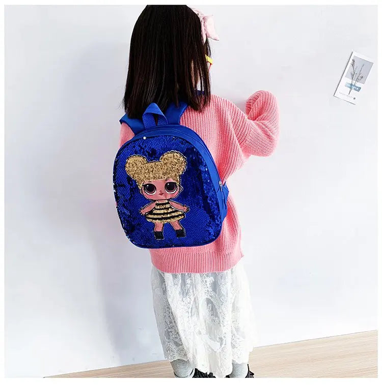 Reversible Sequin Doll Backpack - Princess Fashion (Ages 3-6)