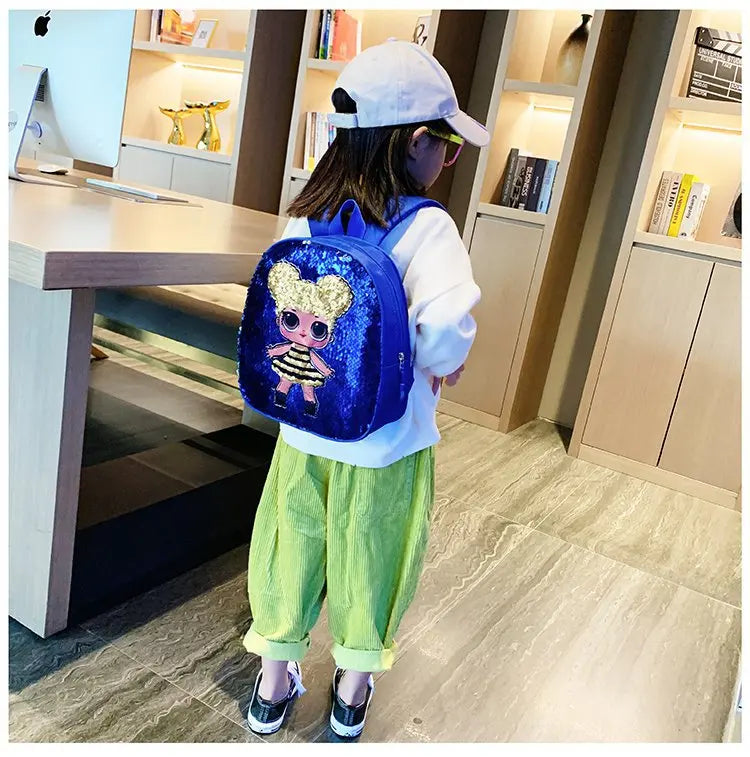 Reversible Sequin Doll Backpack - Princess Fashion (Ages 3-6)