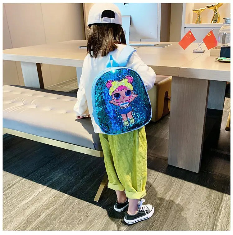 Reversible Sequin Doll Backpack - Princess Fashion (Ages 3-6)