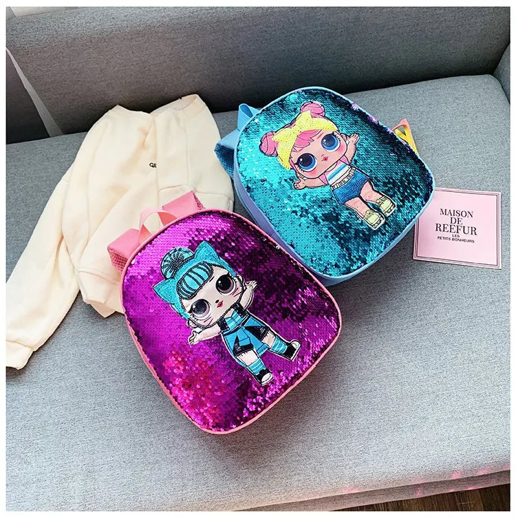 Reversible Sequin Doll Backpack - Princess Fashion (Ages 3-6)