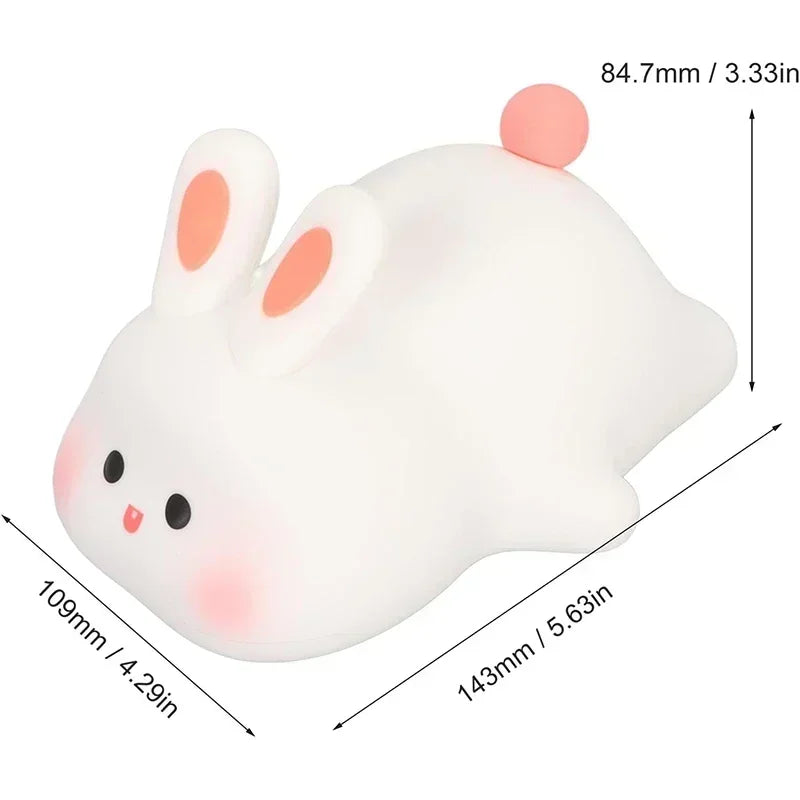 Silicone Lamp for Children's Room in the Shape of a Rabbit