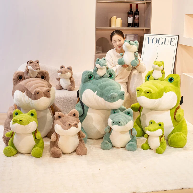 Plush crocodile, 20 to 45 cm tall