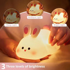 Silicone Lamp for Children's Room in the Shape of a Rabbit
