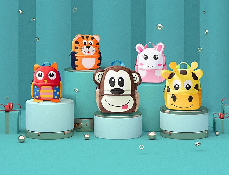 Cute 3D Animal Toddler Backpack (Kindergarten/Daycare)