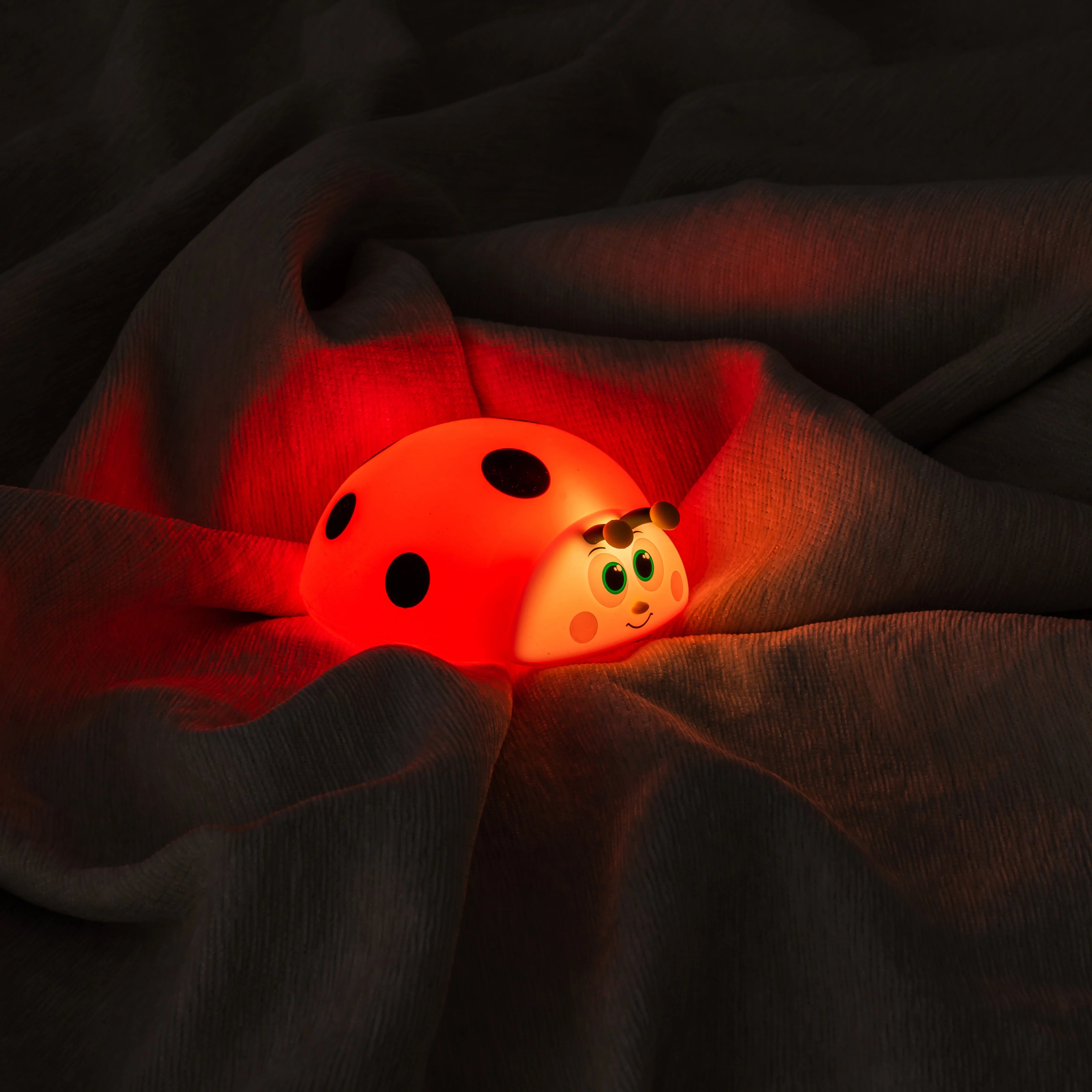 Silicone Night Light for Baby's Room in Ladybug Shape
