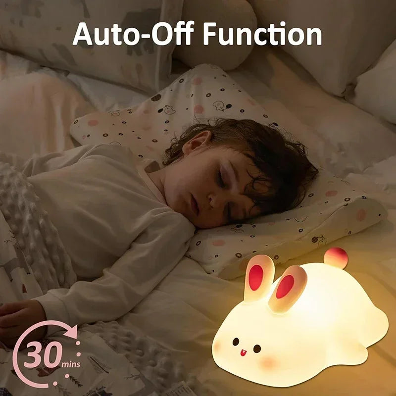 Silicone Lamp for Children's Room in the Shape of a Rabbit