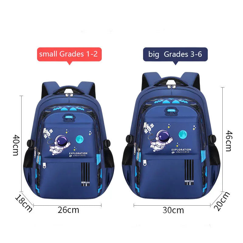 Mochila escolar infantil com tema de astronauta, à prova d'água