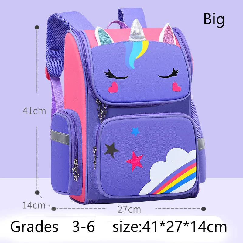 Girls' Waterproof Backpack with Unicorn Design