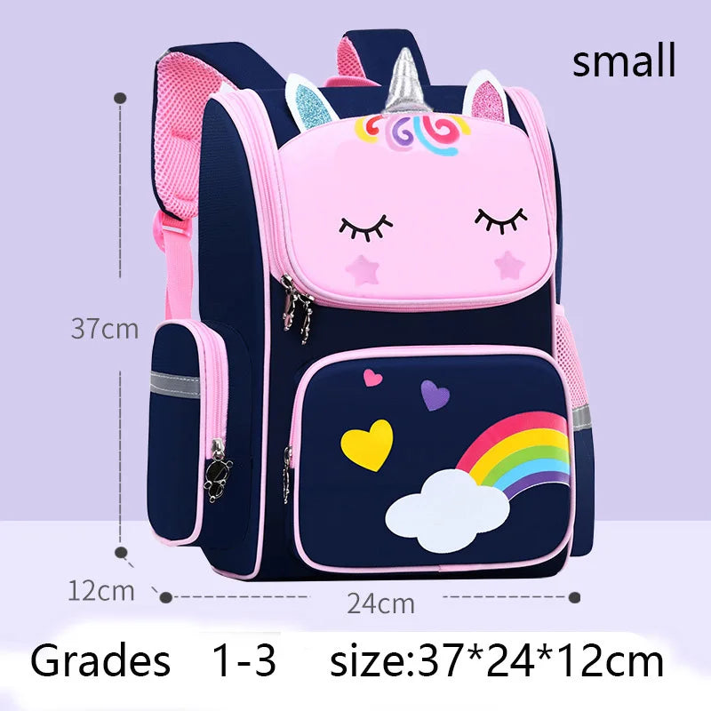 Girls' Waterproof Backpack with Unicorn Design